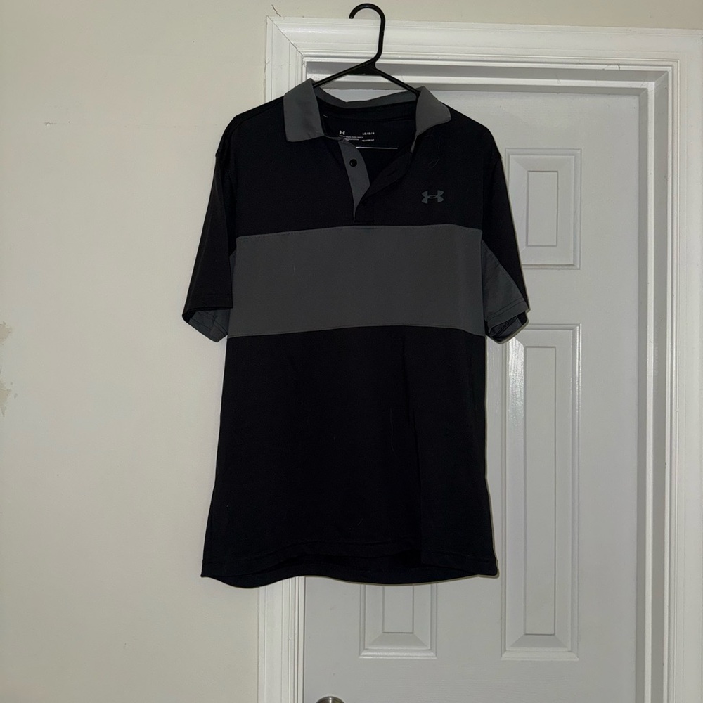 Under Armour Men’s Black & Gray Golf Polo Shirt
